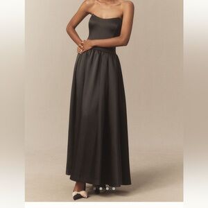 BHLDN Miley Strapless Drop-waist gown